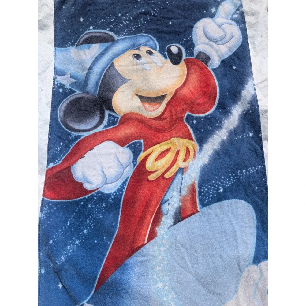 Disney Parks Authentic Original Sorcerer Mickey Fantasia Beach Towel